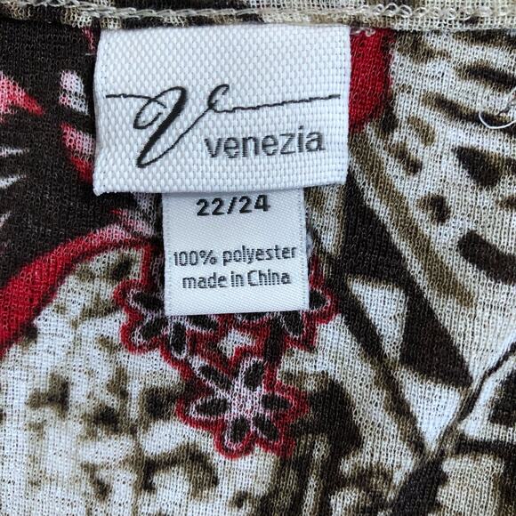 Venezia Floral Square Neck Tunic Plus 22/24 - Picture 6 of 6